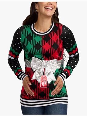 Women's Maternity Christmas Sweaters - women size 3 XL, Tipsy Elf